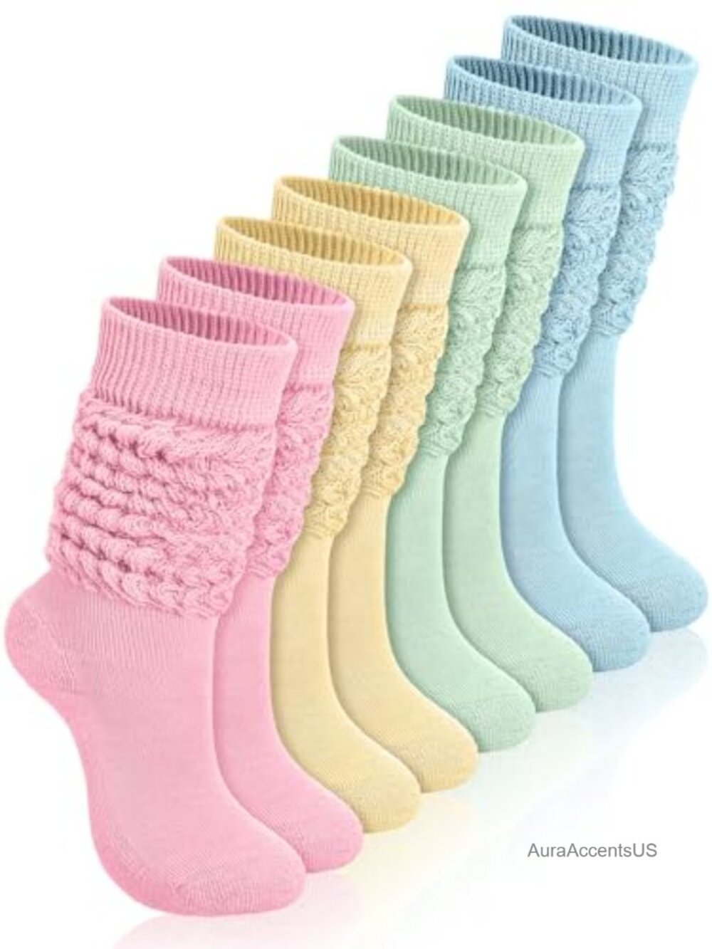Slouch Socks Women 80s 90s Neon Scrunch Retro Calf Socks